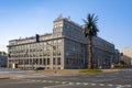 Warsaw, Poland - Panoramic view of the Warsaw city center with historic Bank Gospodarstwa Krajowego bank building at the de Gaulle