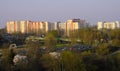 Warsaw, Poland - Panoramic view of Sluzew quarter - residential