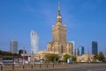 Warsaw, Poland - Panoramic view of the Warsaw city center with Culture and Science Palace building and downtown skyscrapers Royalty Free Stock Photo