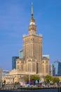 Warsaw, Poland - Panoramic view of the Warsaw city center with Culture and Science Palace building and downtown skyscrapers Royalty Free Stock Photo