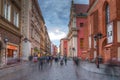 Warsaw, Poland - September 5, 2018: Architecture of the old town in Warsaw city at sunset, Poland. Warsaw is the capital and Royalty Free Stock Photo