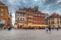 Warsaw, Poland - September 5, 2018: Architecture of the old town in Warsaw city at sunset, Poland. Warsaw is the capital and Royalty Free Stock Photo