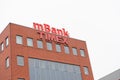 Warsaw, Poland - September 10, 2022: Building with modern Mbank and Timex logos