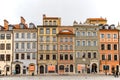 Warsaw,Poland-September 20,2021.Colorful Renaissance and Baroque merchants houses on Old Town Market Square,UNESCO site.Travel Royalty Free Stock Photo