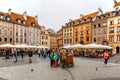 Warsaw,Poland-September 20,2021.Colorful Renaissance and Baroque merchants houses on Old Town Market Square,UNESCO site.Travel Royalty Free Stock Photo
