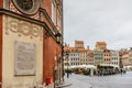 Warsaw,Poland-September 20,2021.Colorful Renaissance and Baroque merchants houses on Old Town Market Square,UNESCO world heritage Royalty Free Stock Photo