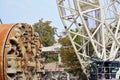Construction of the second metro line.  Tunnel Boring Machine at subway construction site Royalty Free Stock Photo