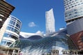 Warsaw, Poland - September 13, 2017: The glass roof of a modern shopping mall called Golden Terraces Zlote Tarasy and Royalty Free Stock Photo