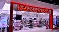 Sign Rossmann. Company signboard Rossmann.
