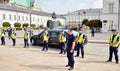 US presidential Cadillac limousine known as the `Beast` in front of the presidential palace in Warsaw Royalty Free Stock Photo