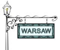 Warsaw retro pointer lamppost.