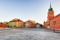 Warsaw, Royal castle and old town at sunset, Poland Royalty Free Stock Photo