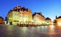 Warsaw, Royal castle and old town at sunset, Poland Royalty Free Stock Photo