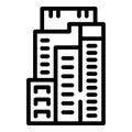 Warsaw skyline icon outline vector. Polish modern architecture Royalty Free Stock Photo