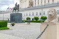 Warsaw. Soldiers of a guard of honor near the Government House.