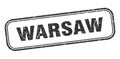 Warsaw stamp. Warsaw grunge isolated sign. Royalty Free Stock Photo