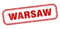Warsaw stamp. Warsaw grunge isolated sign. Royalty Free Stock Photo