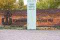 Warsaw Uprising Monument , brick wall with inscription