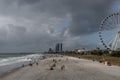 Scenic panoramic Myrtle Beach view under dramatic sky