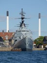Warship in Copenhagen Royalty Free Stock Photo