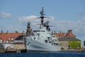 Warship in Copenhagen Royalty Free Stock Photo