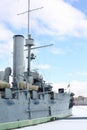 Warship cruiser Aurora at Petrogradskaya