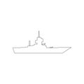 Warship icon. Element of Army for mobile concept and web apps icon. Outline, thin line icon for website design and development, Royalty Free Stock Photo