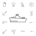 Warship line icon.Element of popular army icon. Premium quality graphic design. Signs, symbols collection icon for websites, web