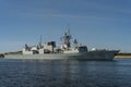 WARSHIP IN SWINOUJSCIE Royalty Free Stock Photo