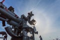 a shooting gun on the battleship