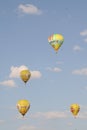 Warstein, North Rhine-Westphalia, Germany, every year, montgolfiade, tethered balloons with advertising Warsteiner brewery in