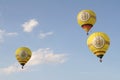 Warstein, North Rhine-Westphalia, Germany, every year, montgolfiade, tethered balloons with advertising Warsteiner brewery in