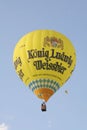 Warstein, North Rhine-Westphalia, Germany, every year, montgolfiade, tethered balloons with advertising Warsteiner brewery in