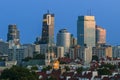 Warszawa panoramic view of Old Town and downtow