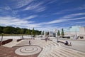 Warwick Arts Centre and Square in front of the Student union Building Royalty Free Stock Photo