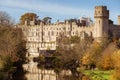 Warwick castle autumn Royalty Free Stock Photo