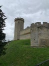 Warwick castle exterior taken on a cloudy summers day Royalty Free Stock Photo