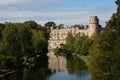 Warwick Castle and the River Avon in Warwickshire Royalty Free Stock Photo