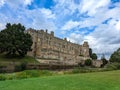 Warwick Castle s a medieval castle original built by William the Conqueror in 1068. Warwick is the county town of Warwickshire, Royalty Free Stock Photo