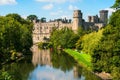 Warwick castle in UK with river Royalty Free Stock Photo