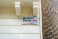 Warwick Square name sign, London