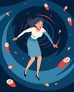 It was as if she was caught in an emotional vortex pulling her in different directions and making it impossible for her