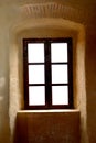 Window inside Rupea -Reps - fortress Medieval vestiges. Transylvania, Romania