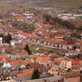 Typical urban landscape in the city Rupea-Reps. It was Dacian settlement Rumidava and later, during the Roman occupation. Royalty Free Stock Photo