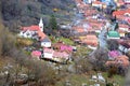 Urban landscape. Aerial view in the city Rupea-Reps Royalty Free Stock Photo