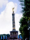 The Victory Column or SiegessÃÂ¤ule is a famous sight in Berlin. Royalty Free Stock Photo