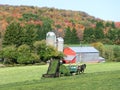 Amish Working in the Fields in Ohio in Autumn Royalty Free Stock Photo