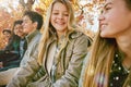 It was a great day for a bonding session. a group of young friends enjoying a day at the park together. Royalty Free Stock Photo