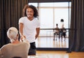 That was a great performance. a young male dancer shaking the judges hands during a dance audition.