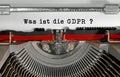 Was ist die GDPR text in German that means What is the GDPR Gene